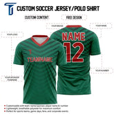 Custom Green Chevron Mexico Soccer Jersey